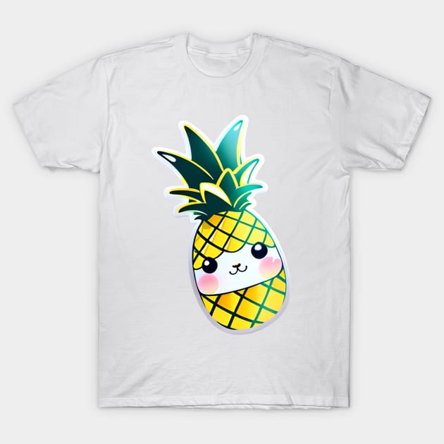 SunnyPop Pineapple T-Shirt by KawaiiNimbus